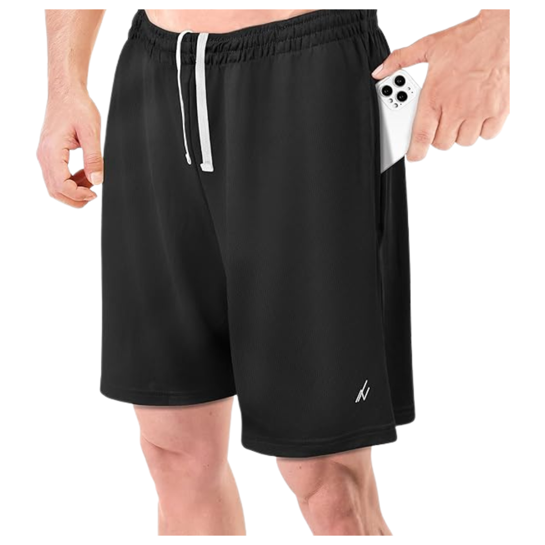 NY Threads Men's Athletic Quick Dry Workout Shorts