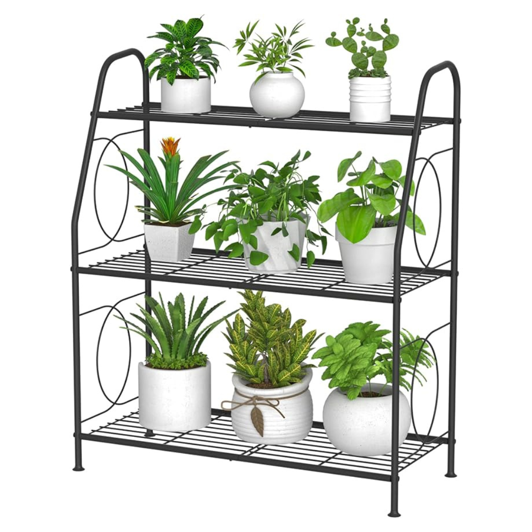 3 Tier Heavy Duty Metal Plant Stand (26.29" x 11.33" x 31.49")