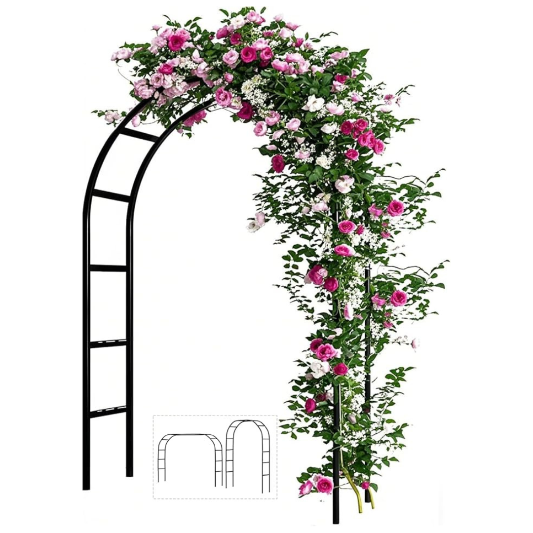 7.8ft Metal Arch Frame Garden Trellis