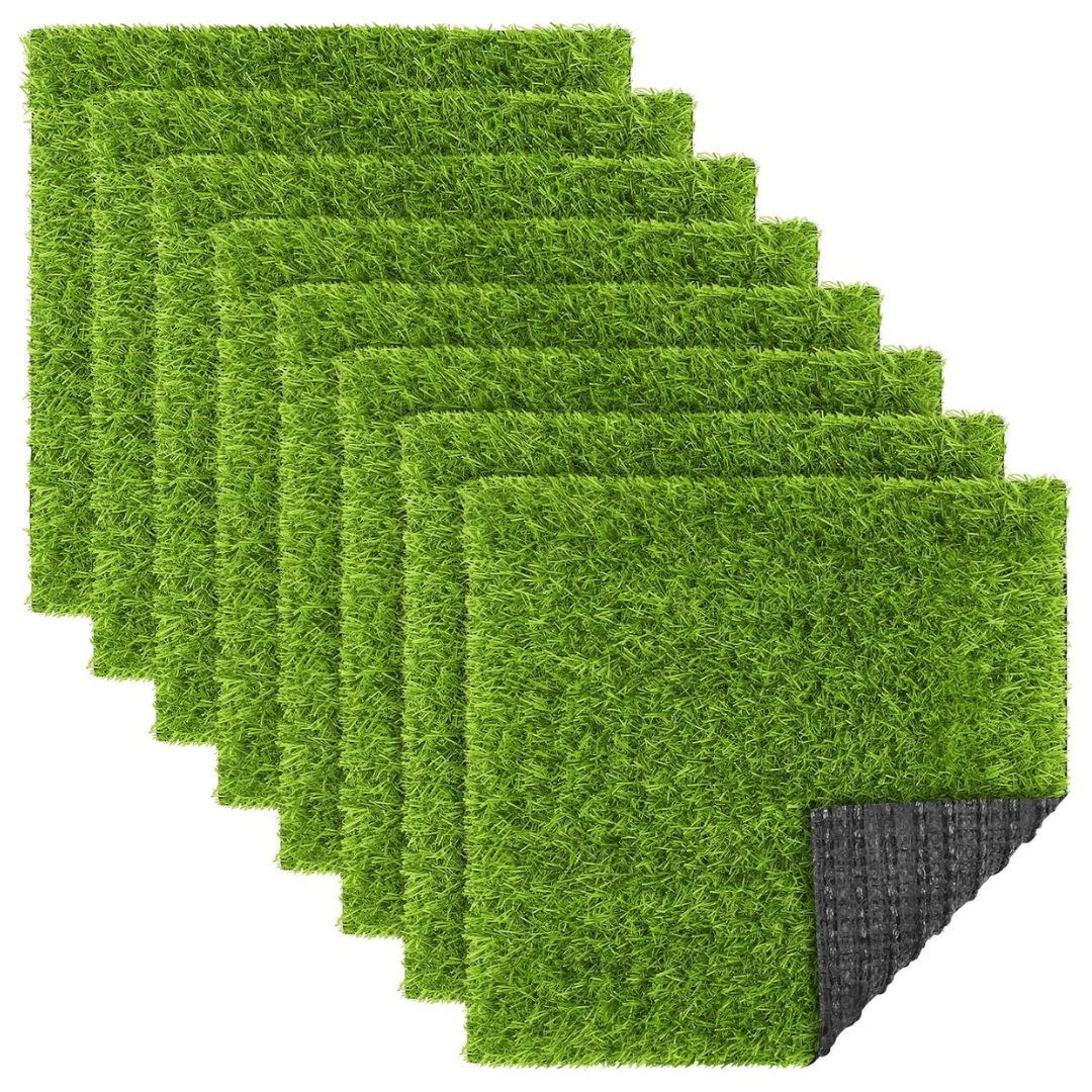 8 Packs 12 x 12 Inch Artificial Grass Mat Squares