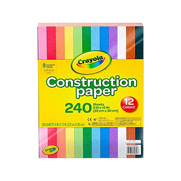 Crayola Construction Paper, Multicolor (240 Count)