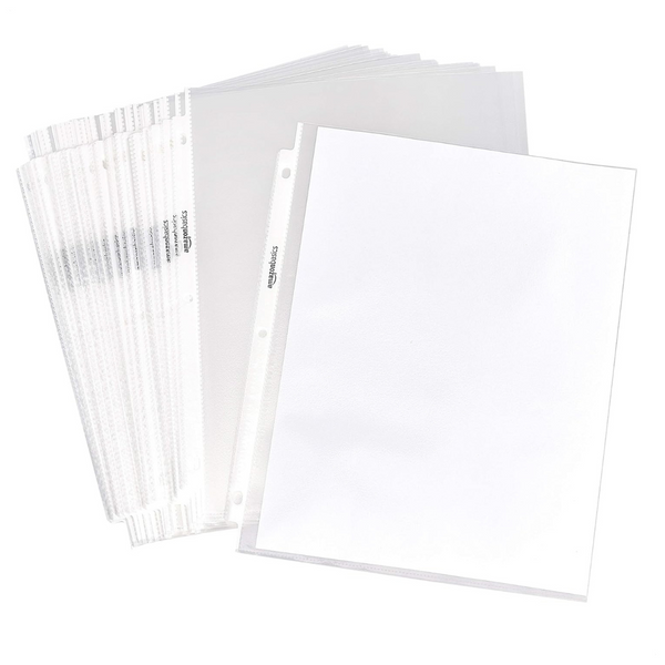 Amazon Basics Sheet Protectors (100-Pack, 8.5 x 11)