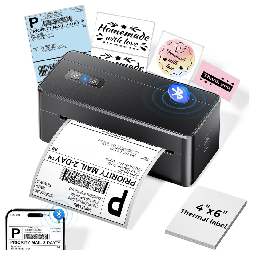 LabelCreate 4x6 Wireless Bluetooth Thermal Shipping Label Printer
