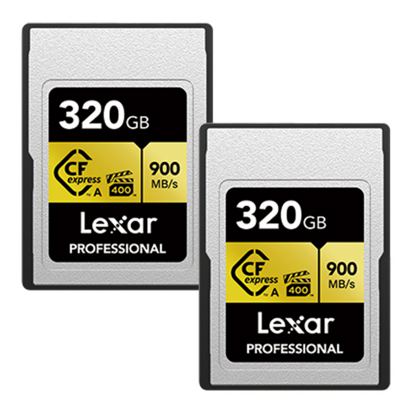2-Pack Lexar GOLD Series 320GB Cfexpress Type A Memory Card