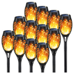 12-Pack Kyekio Waterproof Solar Torch Light W/ Flickering Flame