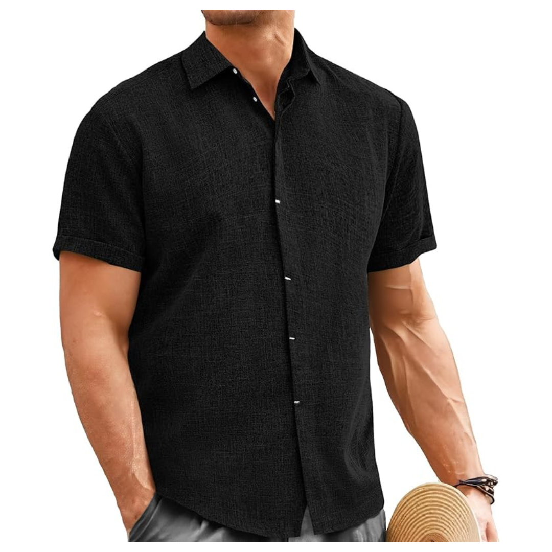 Men's Linen Classic Button Down Shirt