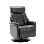 Shynel Faux Leather Swivel Recliner