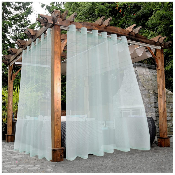 BONZER 100" x 120" 2 Panels Wide Sheer Grommet Curtains