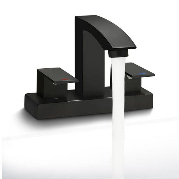 2-Hole Deck Mount 4" Bathroom Sink Faucet with Aerator