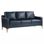 Serta Francis 78" Square Arm Faux Leather Rectangle Sofa