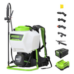 4 Gallon Greenworks 80V Backpack Sprayer With Battery & Charger