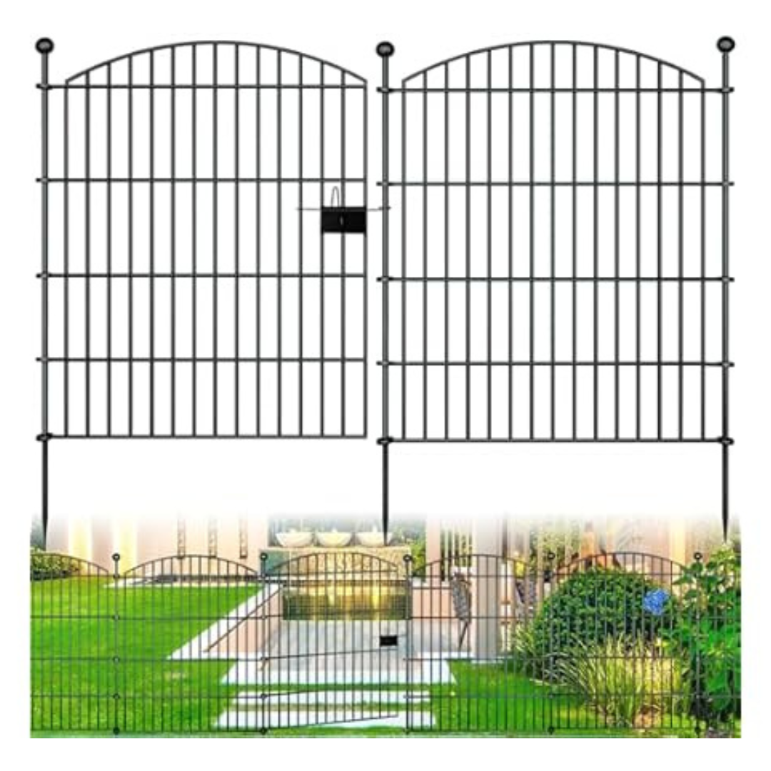 10-Panels Richmen 23.6' x 32" Metal Garden Fencing