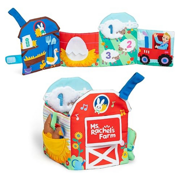 Ms. Rachel Official Sensory Learning Farm Foldable Soft Baby Book