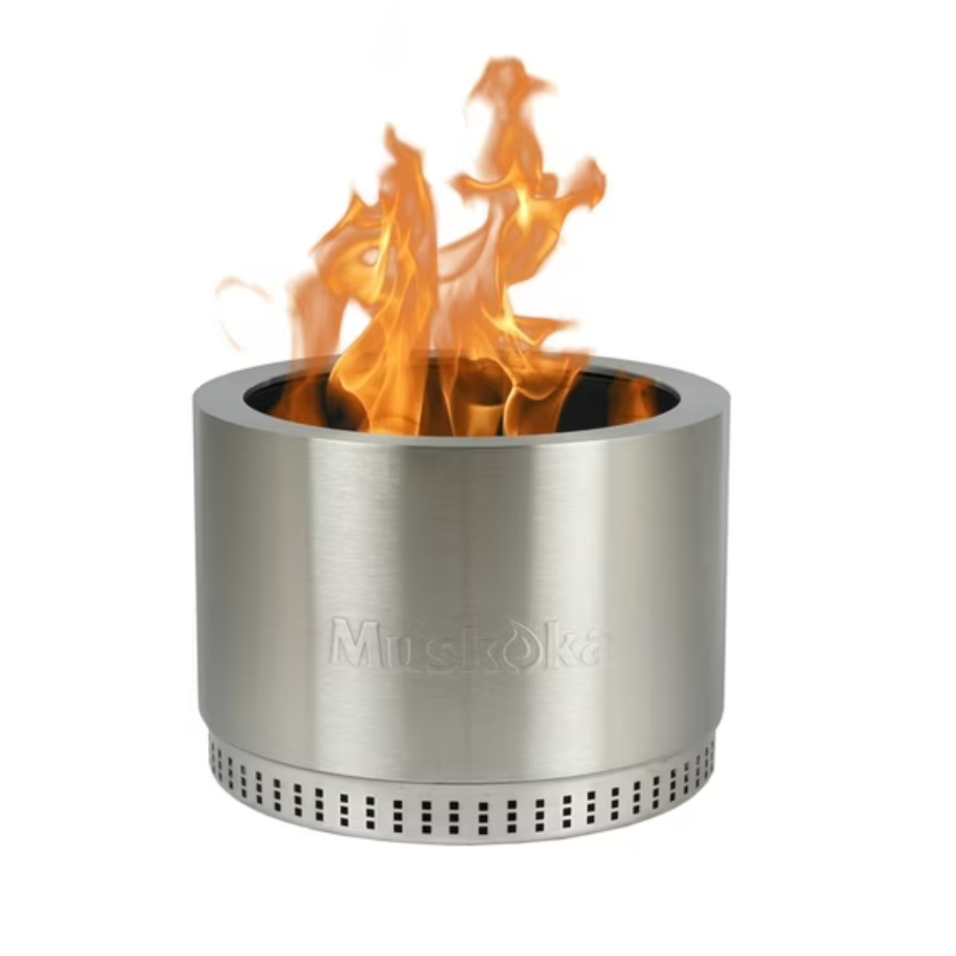 19.5" Stainless Steel Smokeless Wood Burning Fire Pit