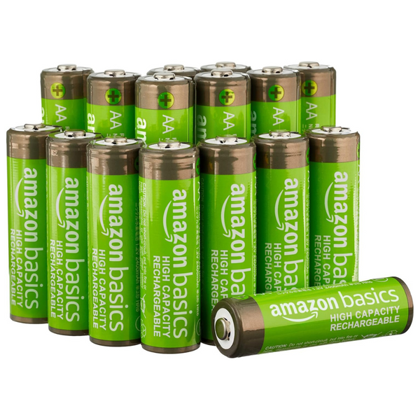 16-Pack Amazon Basics Rechargeable AA NiMH High-Capacity Batteries