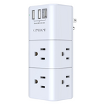 Qinlianf 6 AC Multi Plug Outlet Extender Surge Protector
