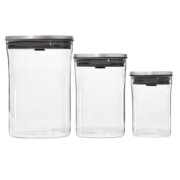 OXO 3 Piece Food Storage POP Glass Container Set + Get $2.97 Amazon Credit!