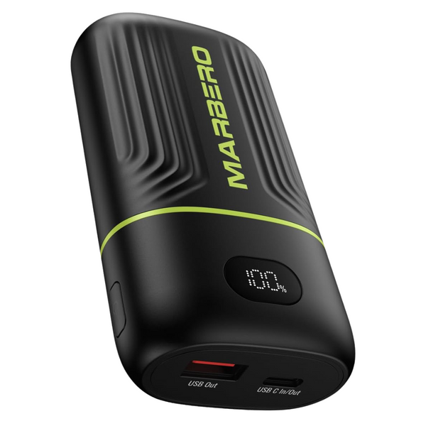 10000mAh MARBERO Mini USB-C & USB-A Portable Power Bank (Black)