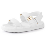 Women's Flat Sandals With A Back Strap