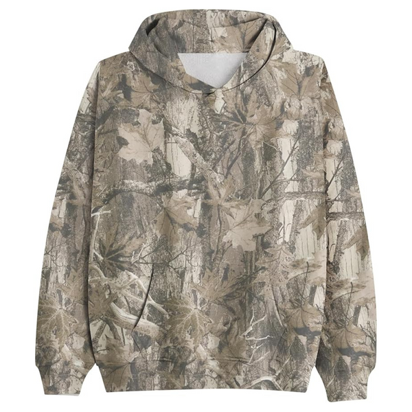 Unisex Oversized Fleece Maple Leaf Hooded Sweatshirt