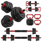 UNNMIIY 4-in-1 Free Weights Adjustable Dumbbell Set (30 lbs Pair)