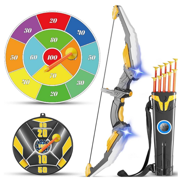 Kids LED Bow & Arrow Archery Set W/ 10-Arrows & 2-Targets