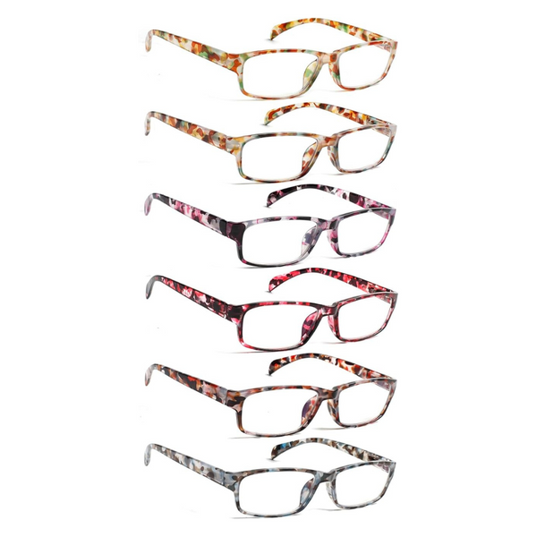6 Pack Blue Light Blocking Spring Hinge Readers