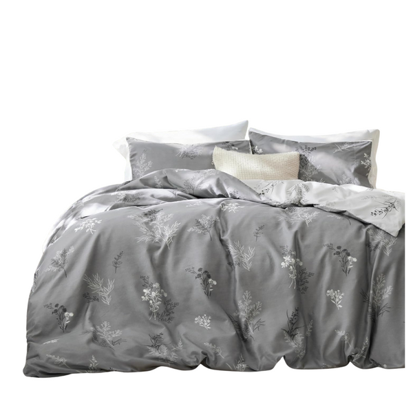 3 Pcs Reversible Floral Duvet Cover Set With Zipper Closure