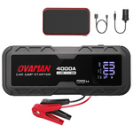 Portable 4000A Peak Car Battery Jump Starter