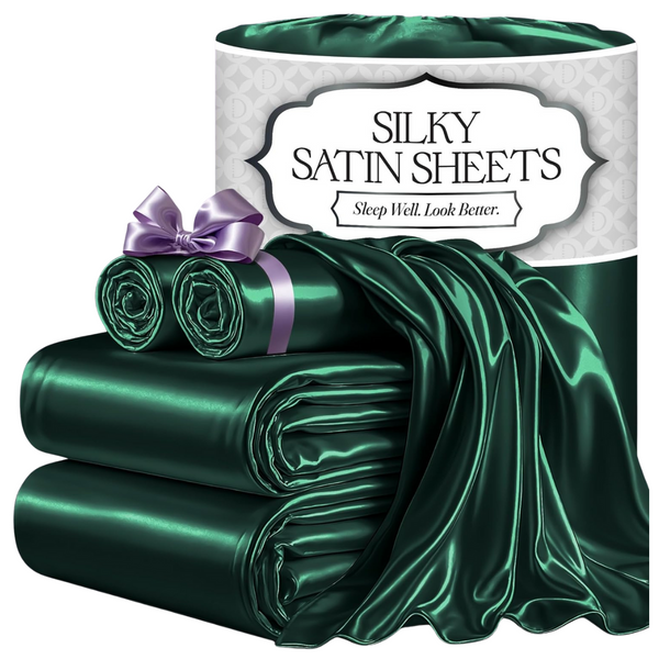 4 Piece Luxury Silky King Size Bedding Set
