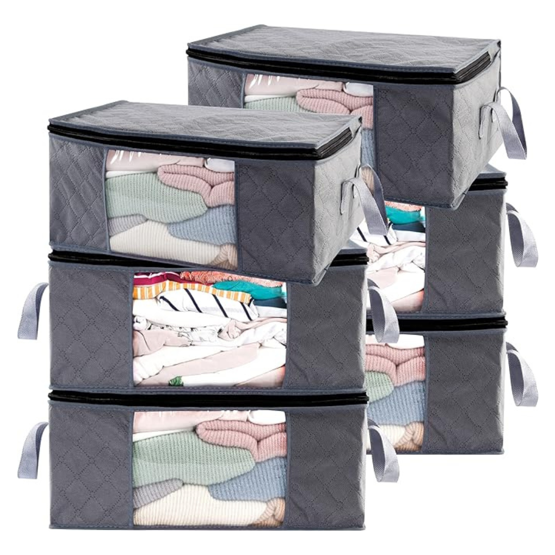 6-Pack ABO Gear Clothes Storage Containers Bins Bags