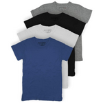 4-Pack Boys Short Sleeve Solid Color T-Shirts