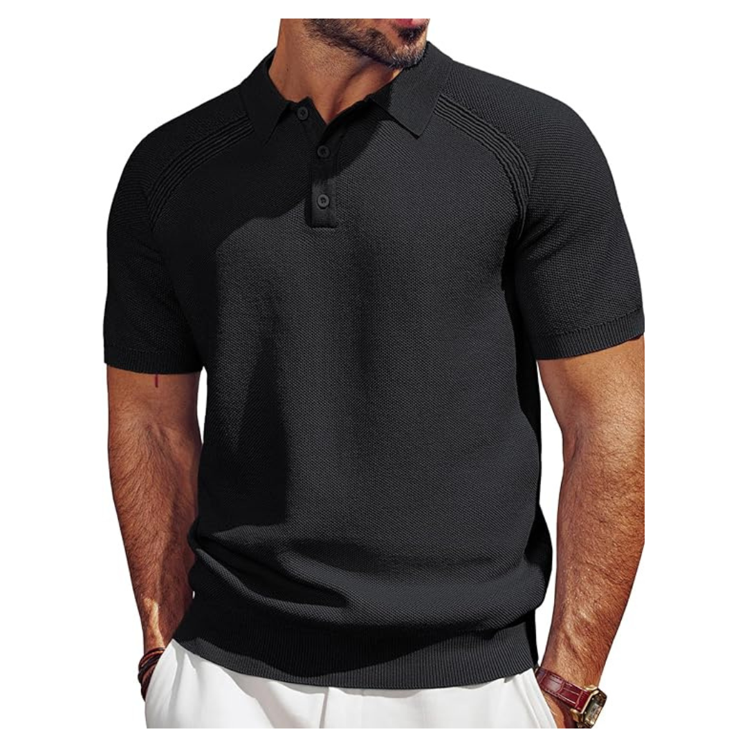 PJ Paul Jones Men's Short Sleeve Textured Polo Shirt (Various)