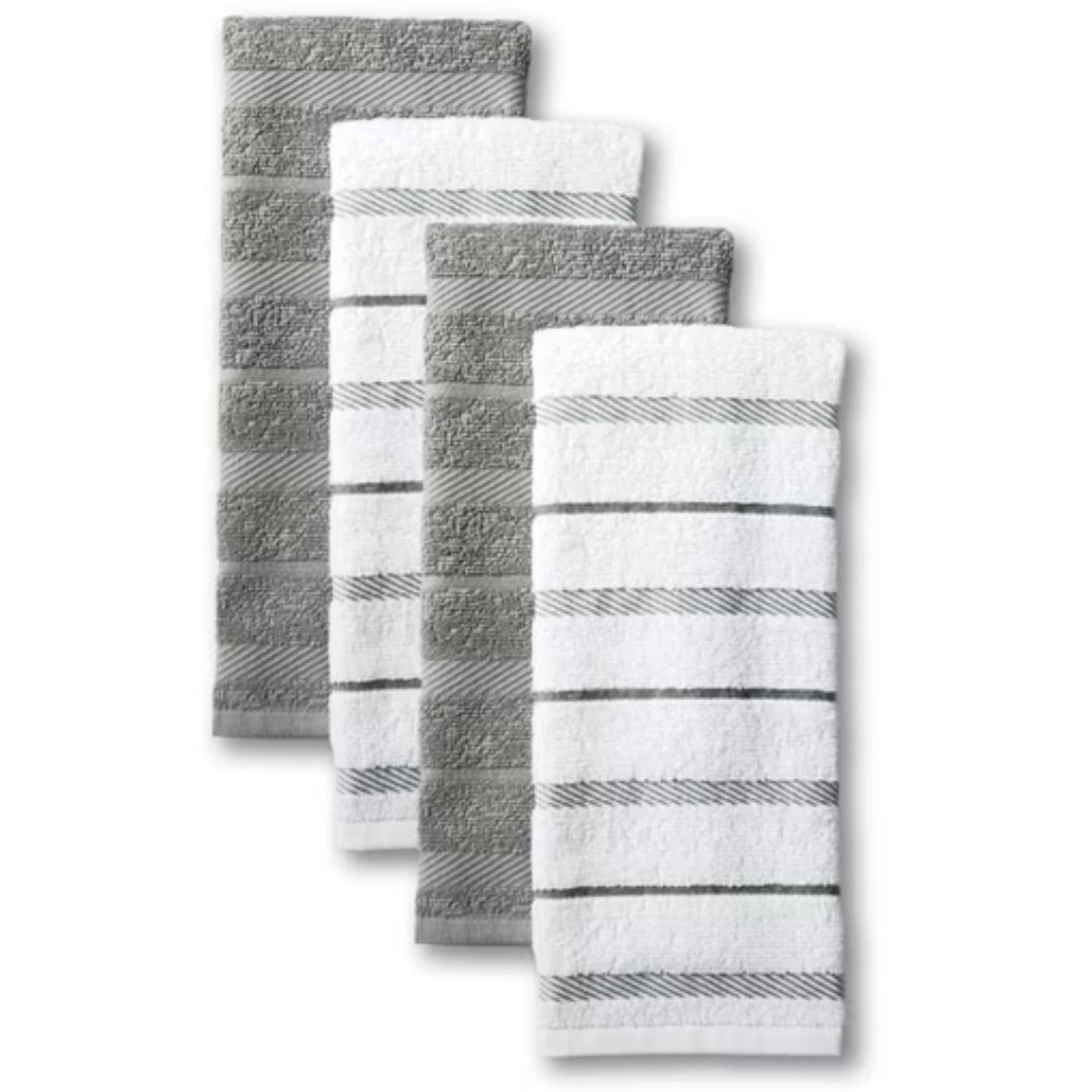4-Pack KitchenAid 16'' x 26'' Cotton Albany Kitchen Towels Set