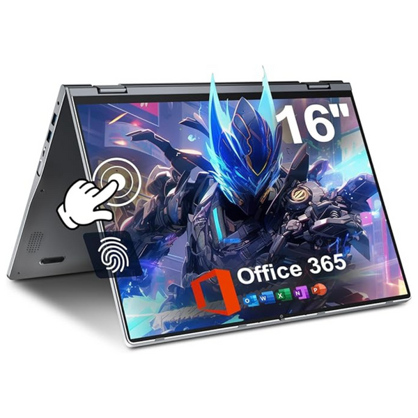 Jumper J1 16" FHD+ Touch 2-In-1 Laptop (Intel Celeron N5095 / 16GB RAM / 640 SSD)