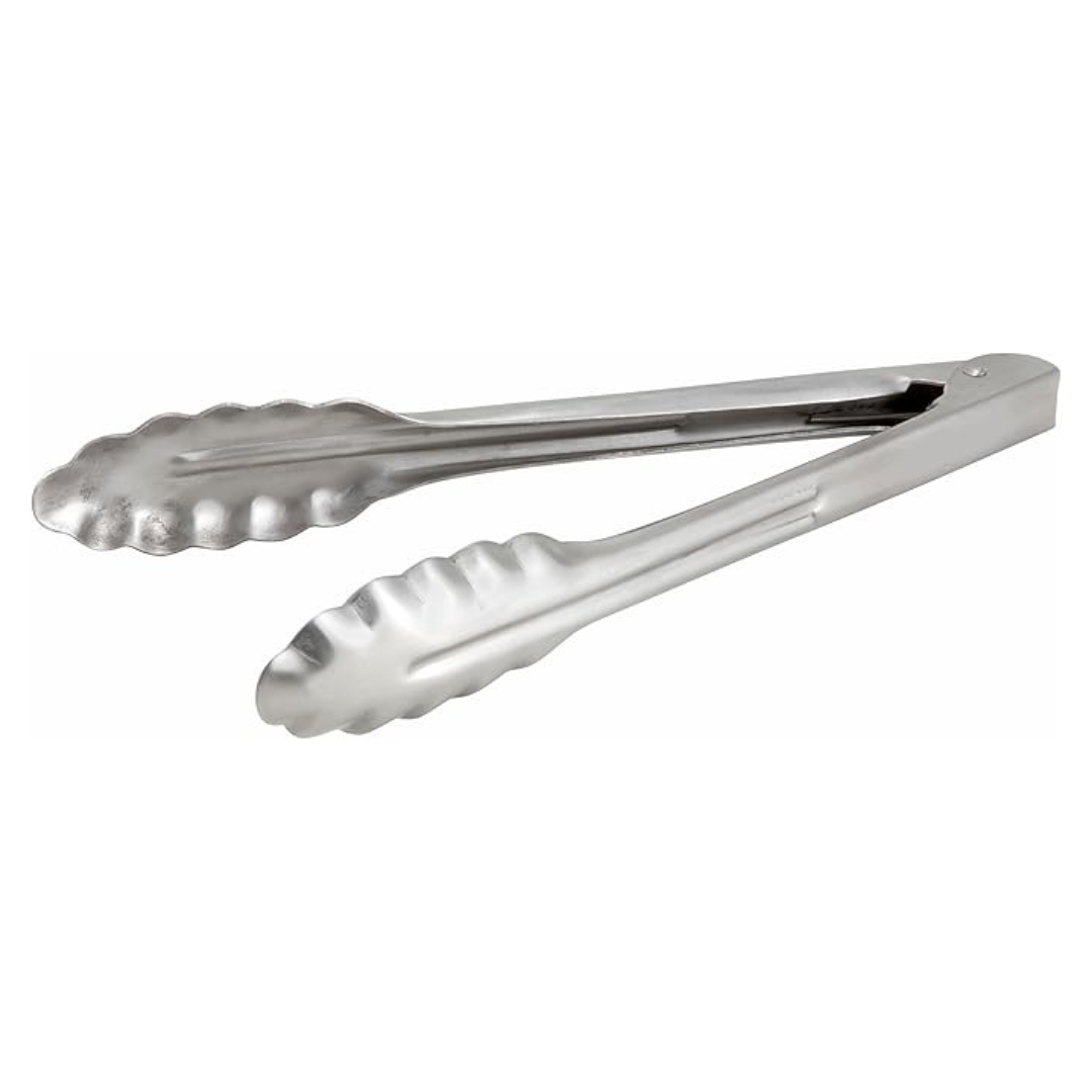 Winco 9" Coiled Spring Stainless Steel Utility Tong