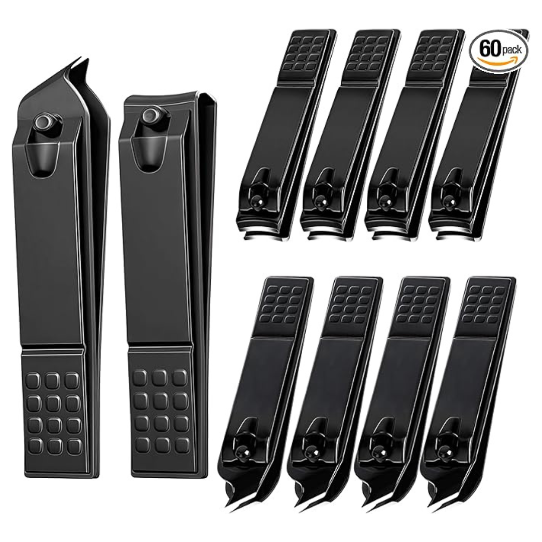 60-Pack Slanted Edge & Straight Edge Nail Clippers