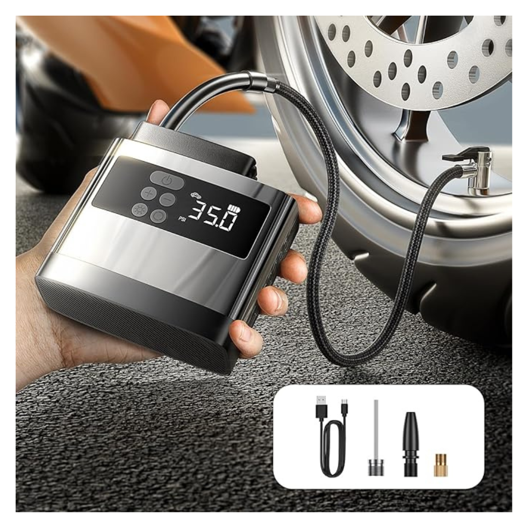 Tire Inflator Mini Pump Cordless Portable Air Compressor