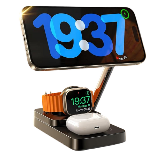LISEN 3-In-1 Apple Magsafe Wireless Charging Station