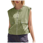 Women's Casual Zip Up Vest Sleeveless Jacket (Various)