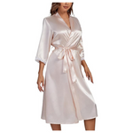 Women's 2 Pcs Silk Satin Pajama Set
