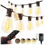 100-Ft 2700K LED Outdoor String Lights With Remote