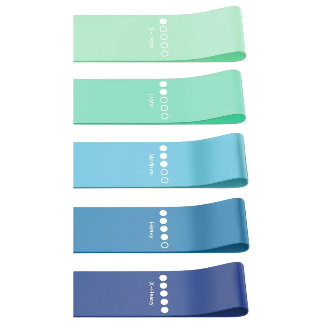 5-Pack Renoj Resistance Work Out Bands (Blue)