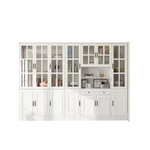 110.2" Wide Wooden 25-Shelves Accent Bookcase