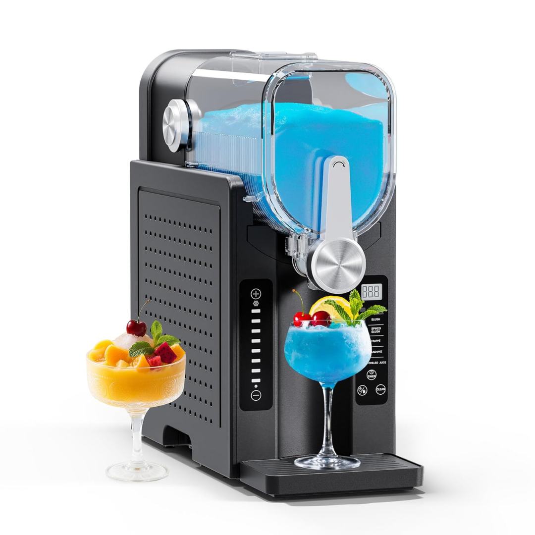 EZBASICS Professional Frozen Drink Maker Slushie Machine With LED Display
