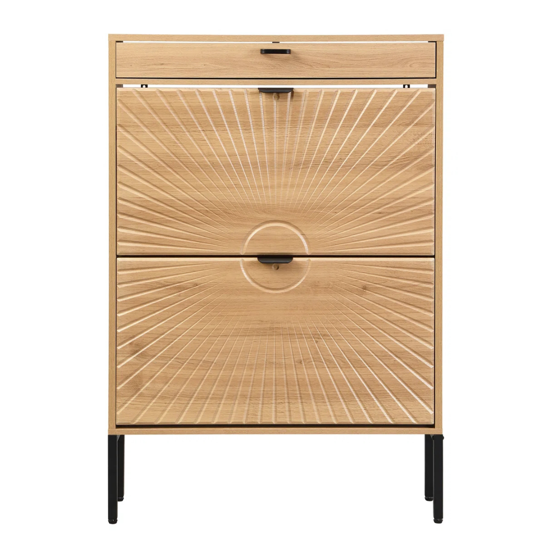Latitude Run Modern Minimalist Style Large Capacity Shoe Cabinet
