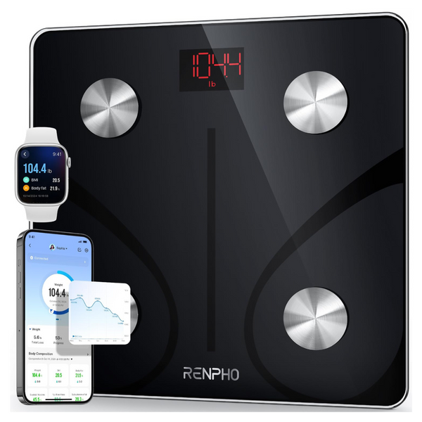 RENPHO Smart Digital Bathroom Scale With Bluetooth, Body Fat & BMI Monitor