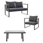 4-Piece East Oak Courtyard Patio Furniture Set