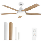 52" 5 Reversible Dual Finish Blades Ceiling Fan With Lights