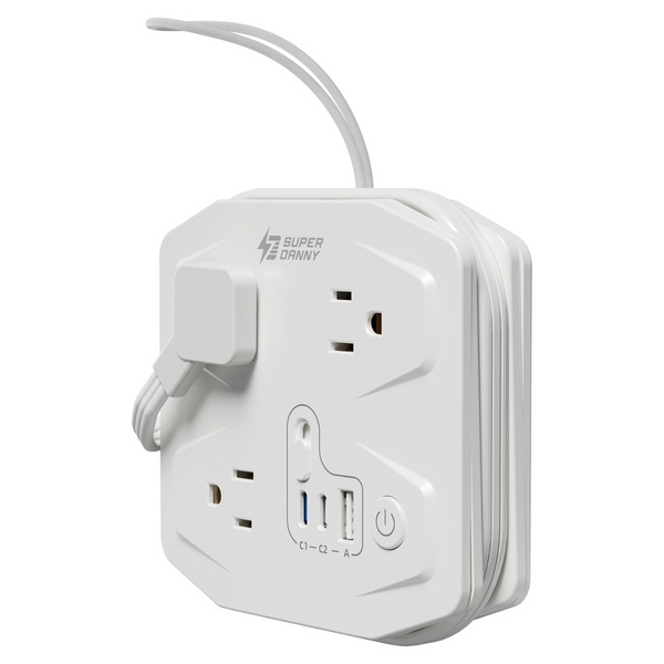 20W 3-Foot Wrap Up Travel Power Strip (Various)